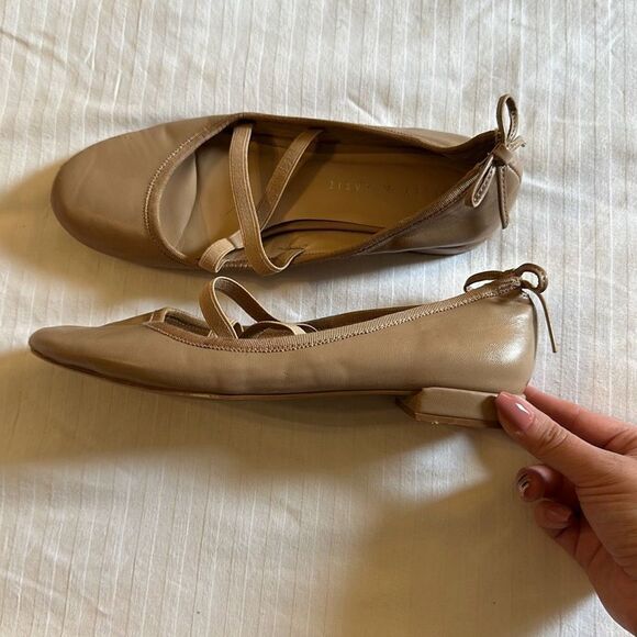 Kelly & Katie Womens Leather Bolshoi Slip-On Ballet Shoes Tan Size 7 - Picture 2 of 8